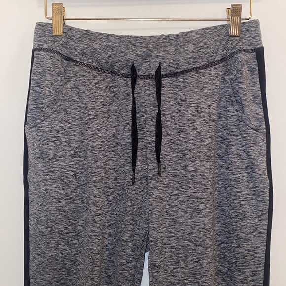 PRISMSPORT Charcoal Grey and Black Striped Joggers - Picture 2 of 4